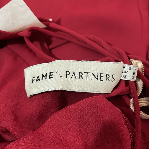 Fame and Partners Callais Dress Maxi Ruffle Asymmetrical Hem Aesthetic NWOT $345 - Picture 7 of 9